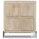 Raffael Carved Stonewash Grey Mango 2 Door Bar Cabinet