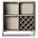 Raffael Carved Stonewash Grey Mango 2 Door Bar Cabinet