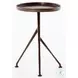 Schmidt Antique Rust Round Accent Table