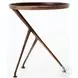 Schmidt Antique Rust Round Accent Table