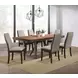 Spring Creek Natural Walnut and Espresso Extendable Dining Table