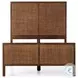 Sydney Brown Wash Twin Upholstered Bed