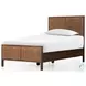 Sydney Brown Wash Twin Upholstered Bed