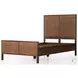 Sydney Brown Wash Twin Upholstered Bed