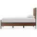 Sydney Brown Wash Twin Upholstered Bed
