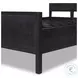 Sydney Black Wash and Black Cane Queen Upholstered Bed