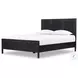 Sydney Black Wash and Black Cane Queen Upholstered Bed
