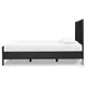 Sydney Black Wash and Black Cane Queen Upholstered Bed