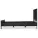 Sydney Black Wash and Black Cane Queen Upholstered Bed