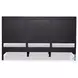 Sydney Black Wash and Black Cane King Upholstered Bed