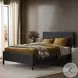 Sydney Black Wash and Black Cane King Upholstered Bed
