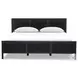 Sydney Black Wash and Black Cane King Upholstered Bed
