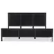 Sydney Black Wash and Black Cane King Upholstered Bed