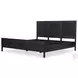 Sydney Black Wash and Black Cane King Upholstered Bed