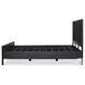 Sydney Black Wash and Black Cane King Upholstered Bed