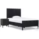 Sydney Black Wash and Black Cane Youth Upholstered Bedroom Set