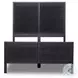 Sydney Black Wash and Black Cane Twin Upholstered Bed