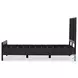 Sydney Black Wash and Black Cane Twin Upholstered Bed
