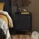 Sydney Black Wash and Black Cane Right 1 Door Nightstand
