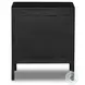 Sydney Black Wash and Black Cane Left 1 Door Nightstand