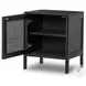 Sydney Black Wash and Black Cane Left 1 Door Nightstand
