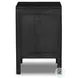 Sydney Black Wash and Black Cane Left 1 Door Nightstand