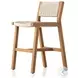 Delano Natural Teak Outdoor Counter Height Stool