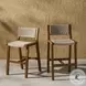 Delano Natural Teak Outdoor Counter Height Stool