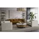Zelda White And Antique Brass Coffee Table