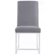 Starlight Grey Matte Velvet Dining Chair Set of 2