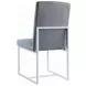 Starlight Grey Matte Velvet Dining Chair Set of 2