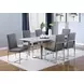 Starlight Grey Matte Velvet Dining Chair Set of 2
