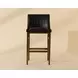 Halden Bravo Black Upholstered Bar Stool