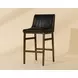 Halden Bravo Black Upholstered Bar Stool