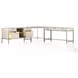 Trey Dove Poplar Filing L-Shaped Credenza Desk System