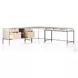 Trey Dove Poplar Filing L-Shaped Credenza Desk System