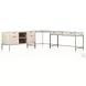 Trey Dove Poplar Filing L-Shaped Credenza Desk System