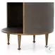Shagreen Grey Shagreen Round 2 Drawer Nightstand