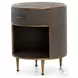 Shagreen Grey Shagreen Round 2 Drawer Nightstand