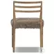 Glenmore Smoked Oak and Taupe Shearling Dining Chair Set of 2