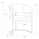 Rosmere Milliken Cognac Upholstered Dining Arm Chair