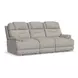 Zecliner Zofa Shell Performance Fabric 87" Zero Gravity Power Sleep Reclining Sofa with USB Charging and LED