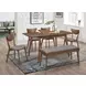 Alfredo Natural Walnut Extendable Dining Table