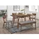 Alfredo Natural Walnut Dining Bench
