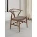 Dinah Brown Danish Y Shaped Back Wishbone Side Chair Set of 2