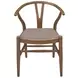 Dinah Brown Danish Y Shaped Back Wishbone Side Chair Set of 2