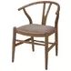 Dinah Brown Danish Y Shaped Back Wishbone Side Chair Set of 2
