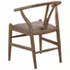 Dinah Brown Danish Y Shaped Back Wishbone Side Chair Set of 2