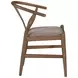 Dinah Brown Danish Y Shaped Back Wishbone Side Chair Set of 2