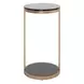 Beckham Smoke Gray And Antique Brass End Table
